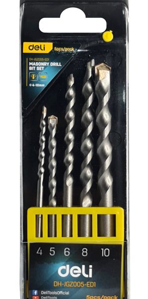 DELI σετ τρυπάνια DH-JGZ005-ED1 για μπετόν, 4-10mm, 5τμχ