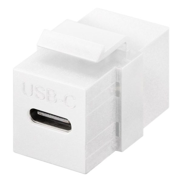 GOOBAY keystone module USB-C 3.2 Gen 2 61262, θηλυκό σε θηλυκό, λευκό