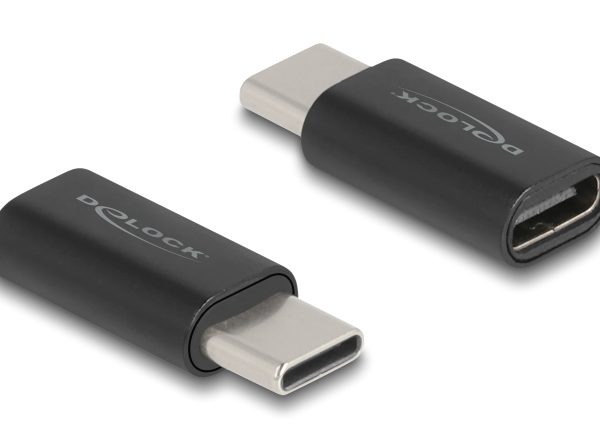 DELOCK αντάπτορας USB-C 60034, αρσενικό σε θηλυκό, 10Gbps, μαύρος