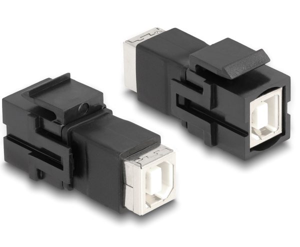 DELOCK Keystone module USB Type-B 86600, θηλυκό σε θηλυκό, μαύρο