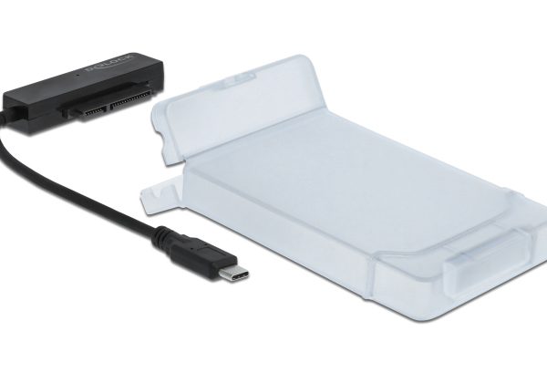 DELOCK αντάπτορας USB-C σε SATA 64084 με θήκη για 2.5" HDD/SSD, 6Gbps
