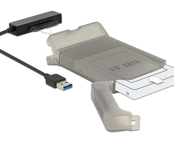DELOCK αντάπτορας USB σε SATA 62742 με θήκη για 2.5" HDD/SSD, 6Gbps