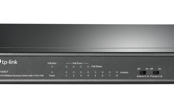 TP-LINK desktop switch TL-SF1008LP, 8-Port 10/100Mbps, 4x PoE, Ver. 2.0