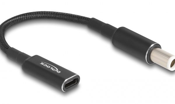 DELOCK καλώδιο τροφοδοσίας 60037, USB-C σε Dell 7.4x5.0mm, 15cm, μαύρο