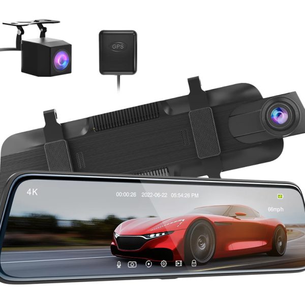 THIEYE σετ καθρέφτης αυτοκινήτου με κάμερα CarView 4, GPS, οθόνη 10", 4K