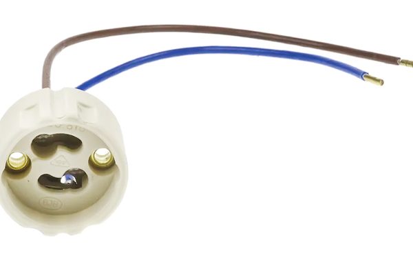 OPTONICA ντουί λάμπας GU10 με καλώδια 5187, 250V 2A, κεραμικό, λευκό