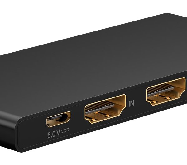 GOOBAY HDMI splitter 58481, 1-in σε 2-out, 4K/60Hz, μαύρο