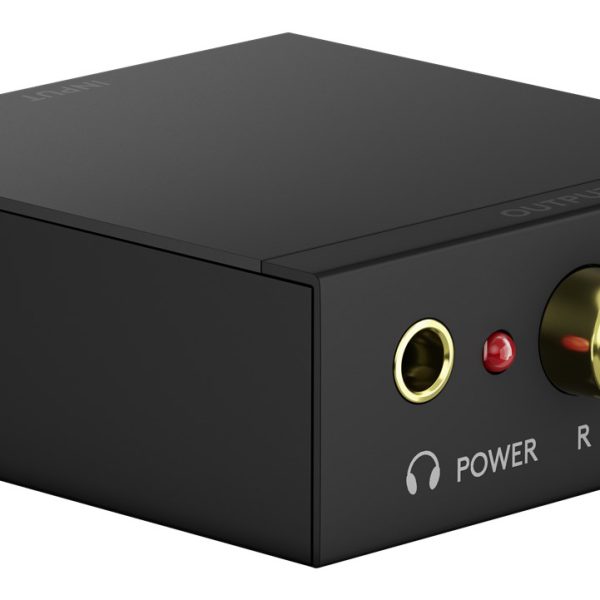 GOOBAY μετατροπέας ήχου 58493, Coaxial/Toslink σε 2x RCA, μαύρος