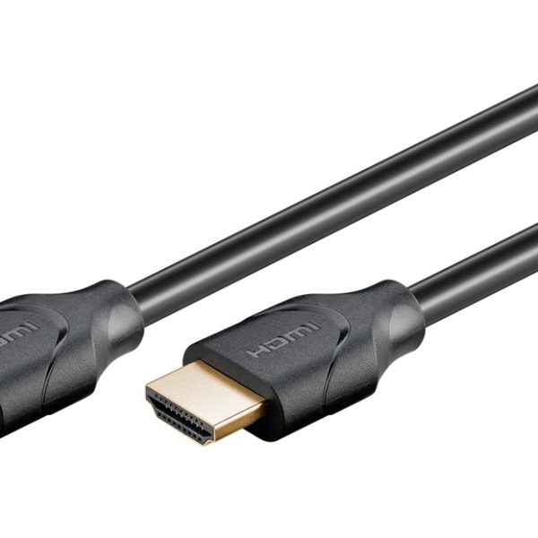 GOOBAY καλώδιο HDMI 2.1 61637, Ethernet ARC 8K/60Hz 48 Gbps, 0.5m, μαύρο