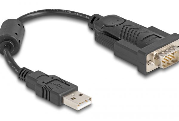 DELOCK αντάπορας USB σε RS-232 61549, 921.6Kbps, 0.25m, μαύρος