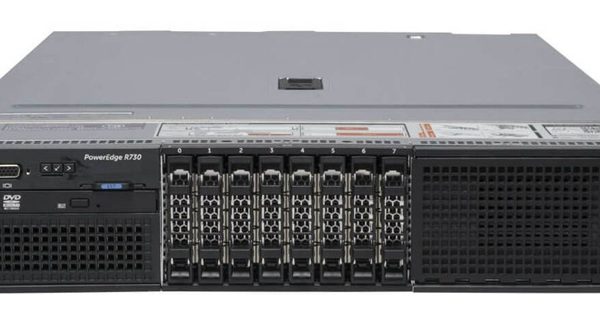 DELL Server R730, 2x E5-2630L v3, 32GB, 2x 750W, 8x 2.5", H730, REF SQ