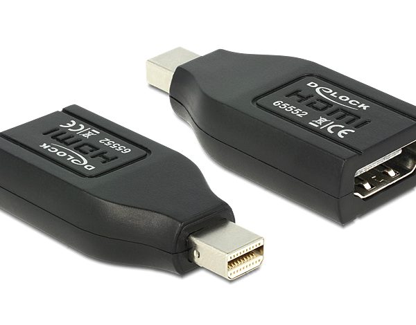 DELOCK αντάπτορας mini DisplayPort σε HDMI 65552, 1080p, μαύρος