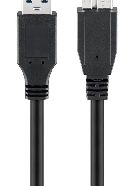 GOOBAY καλώδιο USB 3.0 σε micro Τype B 95734, 5 Gbit/s, 0.5m, μαύρο