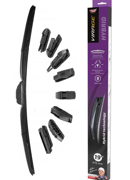 MOJE AUTO υαλοκαθαριστήρας Hybrid 92-H19, 19" (475mm), 9 αντάπτορες