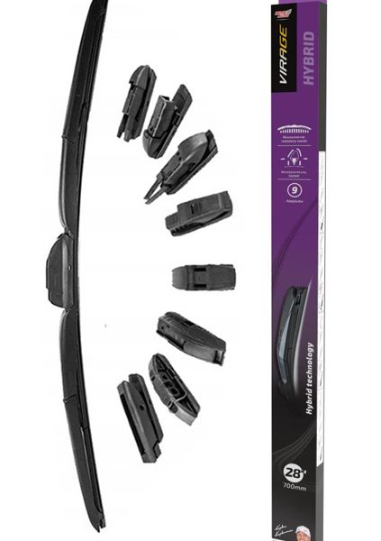 MOJE AUTO υαλοκαθαριστήρας Hybrid 92-H28, 28" (700mm), 9 αντάπτορες