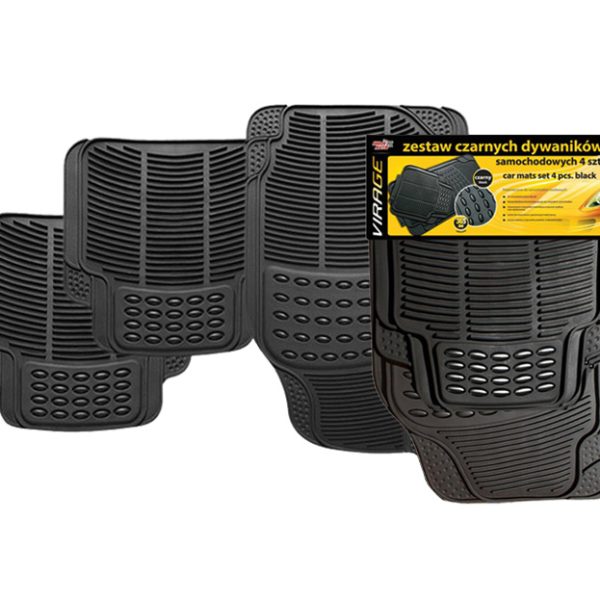 MOJE AUTO σετ πατάκια αυτοκινήτου 93-011, universal, μαύρο, 4τμχ