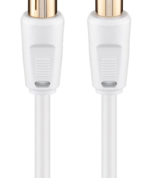 GOOBAY καλώδιο κεραίας 67286, αρσενικό σε θηλυκό, 80dB, 7.5m, λευκό