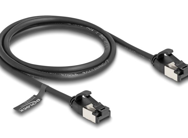 DELOCK καλώδιο δικτύου 80183, CAT 8.1 U/FTP, 40Gbps, 1m, μαύρο
