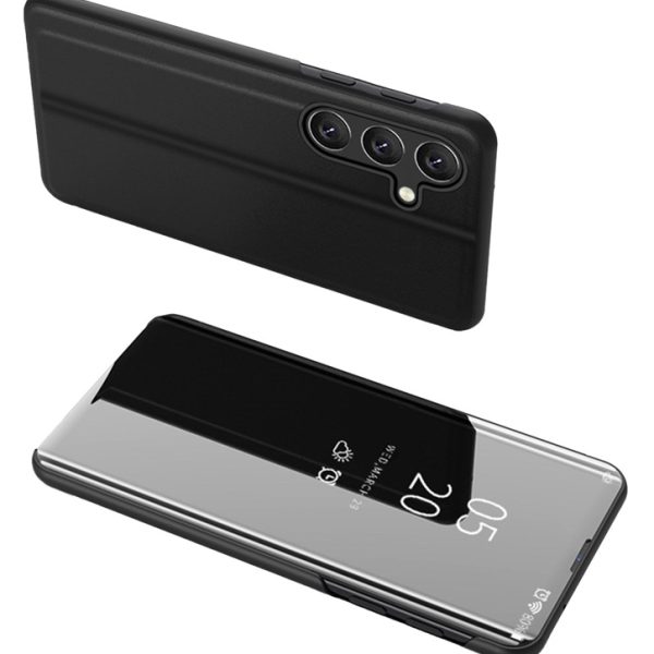 POWERTECH θήκη Clear view MOB-1863 για Samsung Galaxy A24, μαύρη