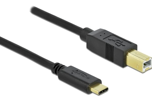 DELOCK καλώδιο USB-C σε USB Type B 83330, 2m, μαύρο