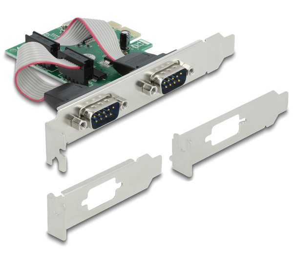 DELOCK κάρτα επέκτασης PCIe σε 2x RS-232 90007, 921.6Kbps