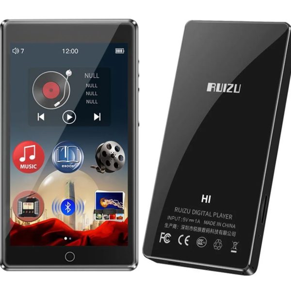 RUIZU MP3 player Η1 με οθόνη αφής 4", 32GB, ελληνικό μενού, Bluetooth, μαύρο