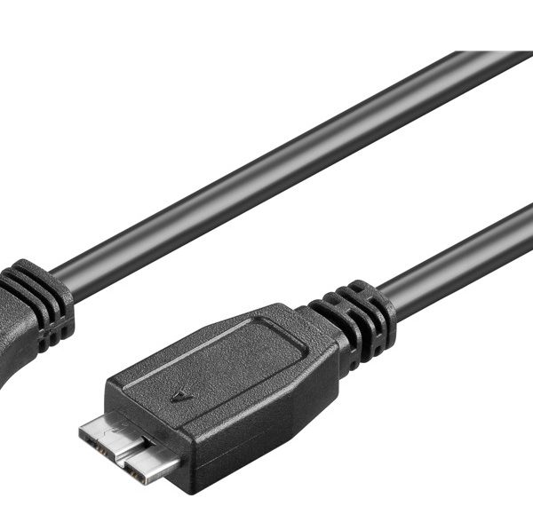 GOOBAY καλώδιο USB 3.0 σε USB 3.0 micro Τype B 95169, 15W, 5Gbps, 1m, μαύρο