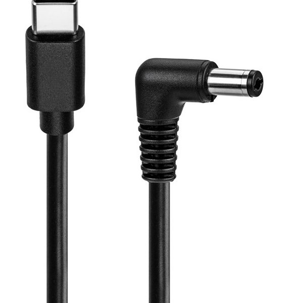 GOOBAY καλώδιο τροφοδοσίας USB-C σε DC 78973, 5.5x2.1mm, 1.5m, μαύρο