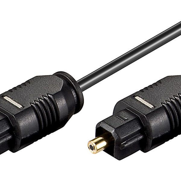 GOOBAY καλώδιο ήχου Toslink 50938, gold plated, 2.2mm, 10m, μαύρο