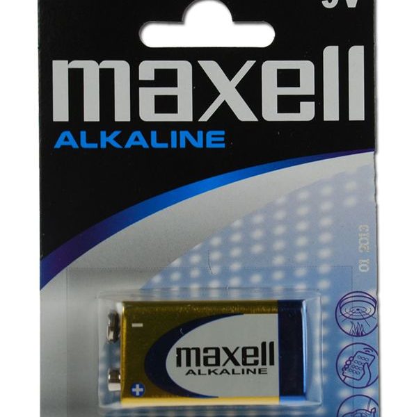 MAXELL αλκαλική μπαταρία 6LR61M/9V, 1τμχ