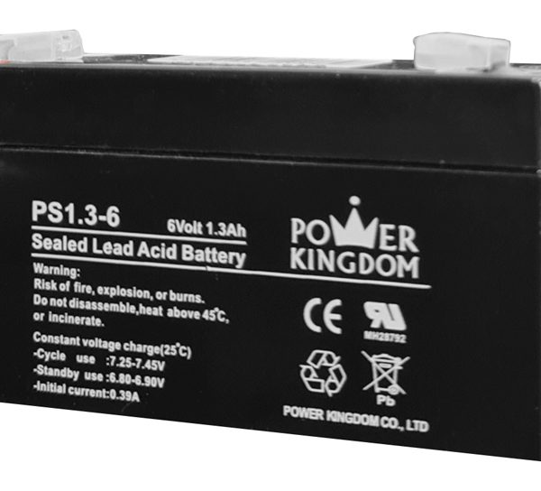 POWER KINGDOM μπαταρία μολύβδου PS1.3-6, 6V 1.3Ah