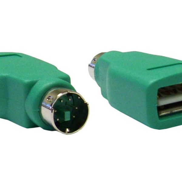 POWERTECH αντάπτορας USB 2.0 θηλυκό σε PS2 αρσενικό CAB-U021, πράσινος