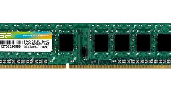 SILICON POWER μνήμη RAM DDR3, 1600MHz PC3-12800, 1.5V, 4GB