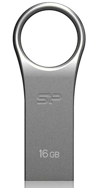 SILICON POWER USB Flash Drive Firma F80, 16GB, USB 2.0, ασημί