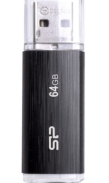 SILICON POWER USB Flash Drive Ultima U02, 64GB, USB 2.0, μαύρο