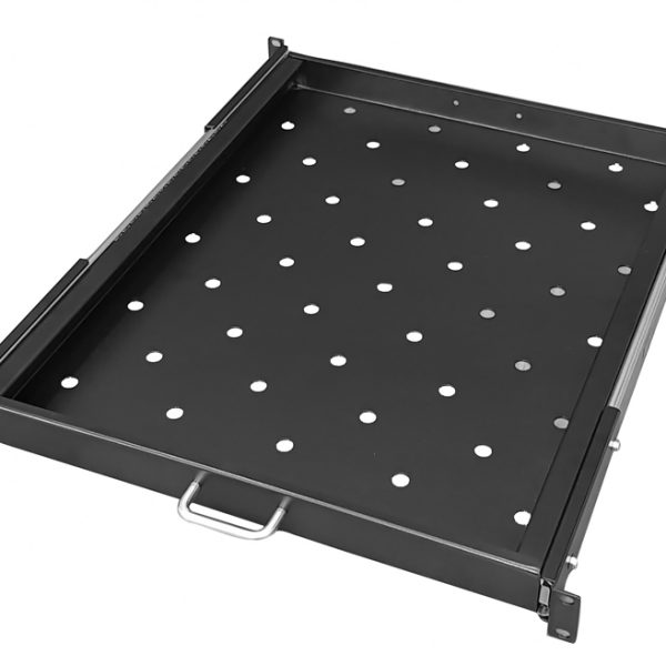 POWERTECH πτυσσόμενο ράφι για rack 19" NETW-0004, βάθος 570mm, μαύρο