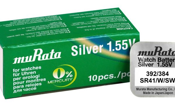 MURATA μπαταρία Silver Oxide για ρολόγια SR41, 1.55V, No 392/384, 10τμχ