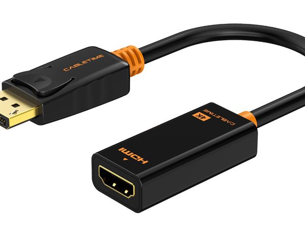 CABLETIME αντάπτορας DisplayPort σε HDMI CT-01G4K, 4K, μαύρος