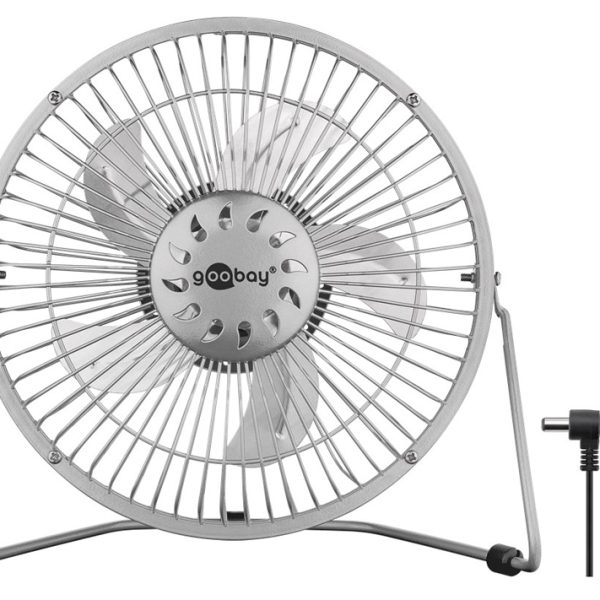 GOOBAY επιτραπέζιος ανεμιστήρας 62062, 8", USB, ασημί