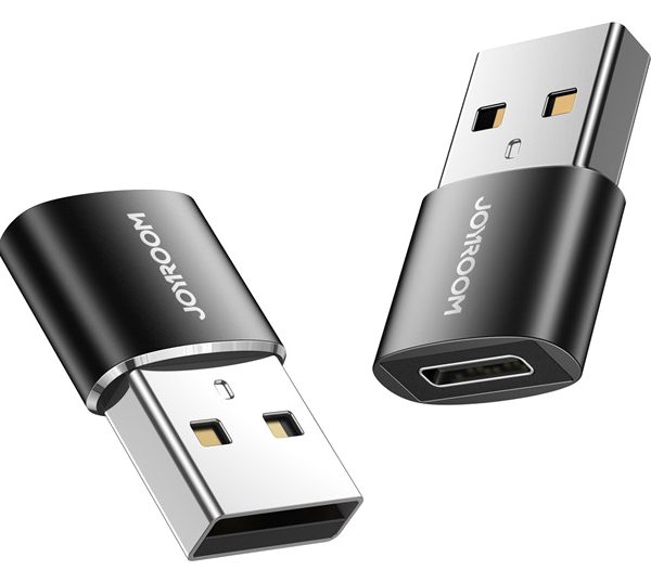 JOYROOM αντάπτορας USB σε USB USB-C S-H152, 480Mbps, μαύρος, 2τμχ