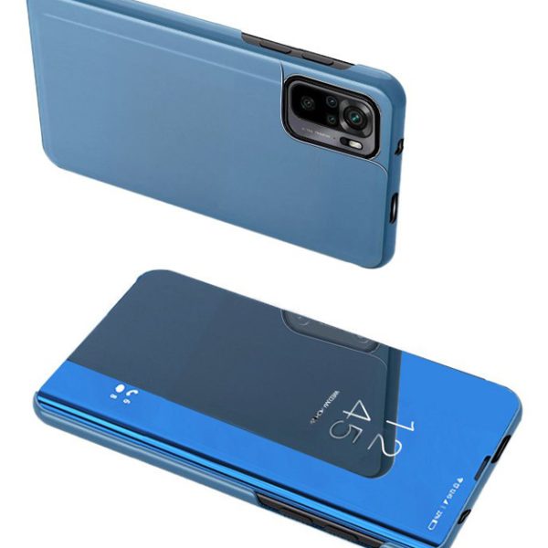 POWERTECH θήκη Clear view MOB-1606, Xiaomi Redmi Note 10/10S, μπλε