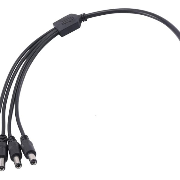 FOLKSAFE splitter DC1F4M, 1 θηλυκό σε 4 αρσενικά, 5.5x2.1mm, 4τμχ