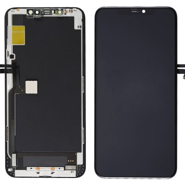 TW INCELL LCD για iPhone 11 Pro Max, camera-sensor ring, earmesh, μαύρη
