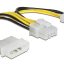 DELOCK καλώδιο 2x 4pin molex σε 8pin EPS 83410